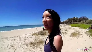 Skinny Teen Tania Pickup for First Assfuck at Public Seaside by old Challenge